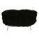 Mid-Century Modern Black Mongolian Goat and Bronze Italian Stool, 1950s