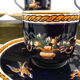 6 tasses café bleu Gien Renaissance
