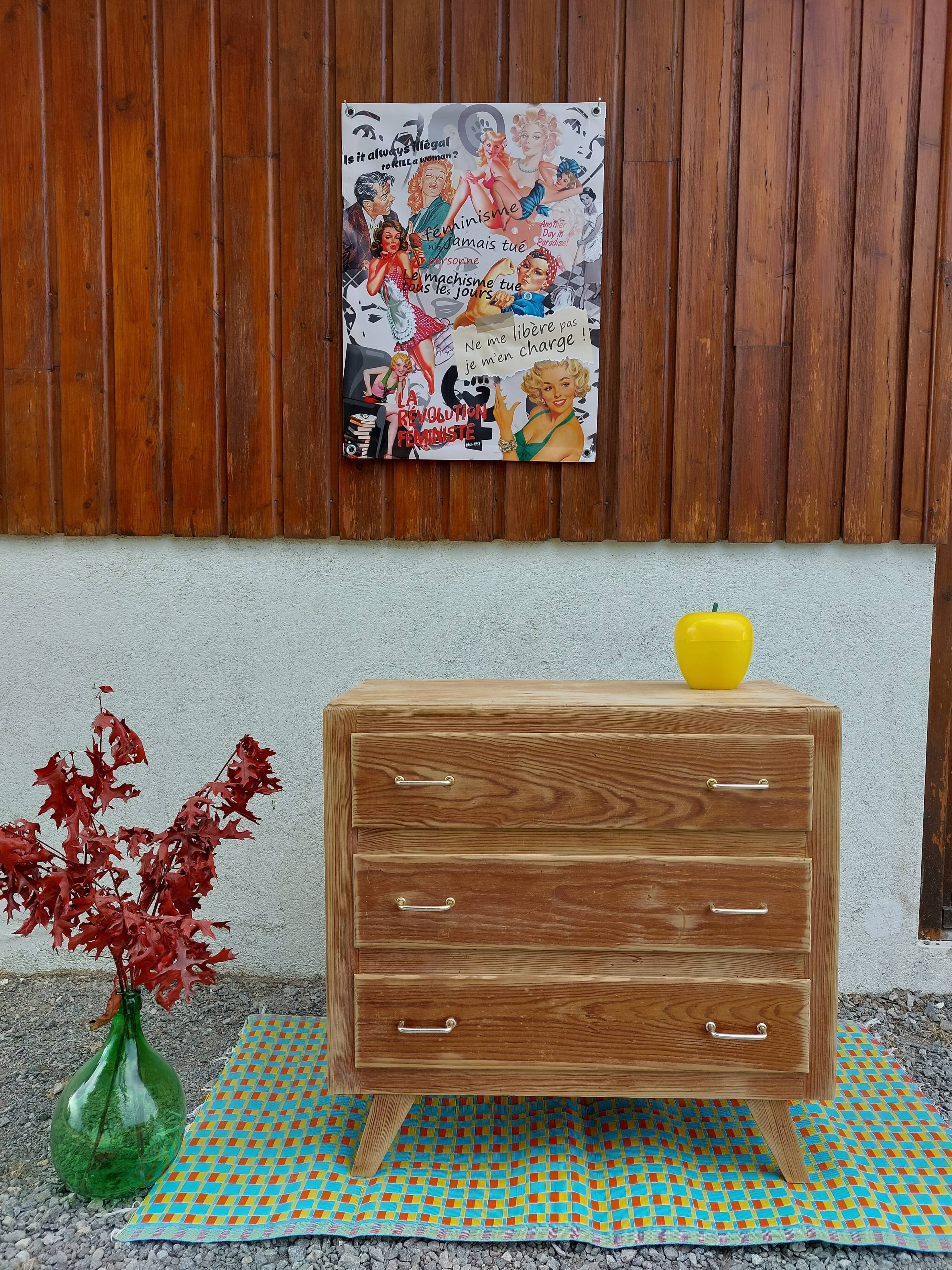 Sanded chest of drawers