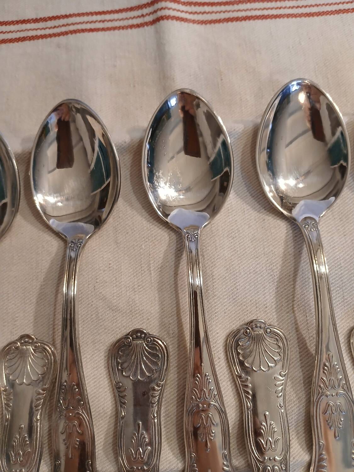 Antique flatware set for 51 place settings