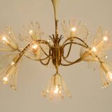 Beautiful brass chandelier by Emil Stejnar for Rupert Nikoll