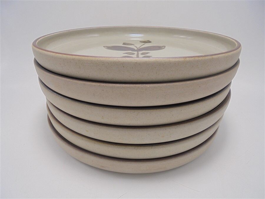 Series of 6 stoneware plates
