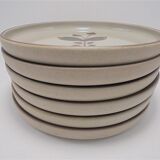 Series of 6 stoneware plates