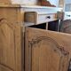 Buffet two bodies Old Furniture in solid oak, Italian rustic style