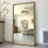 19th century silver leaf mirror