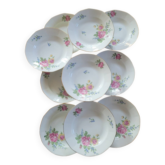 10 Limoges Porcelain Pans Plates – Circa 1915