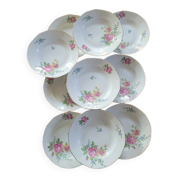 10 Limoges Porcelain Pans Plates – Circa 1915