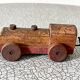 Small wooden locomotive, old toy