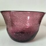 Large Biot style bubble glass salad bowl