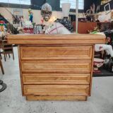 McGuire Rattan and Bamboo Chest of Drawers