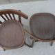 Pair of old bistro chairs with dark patina