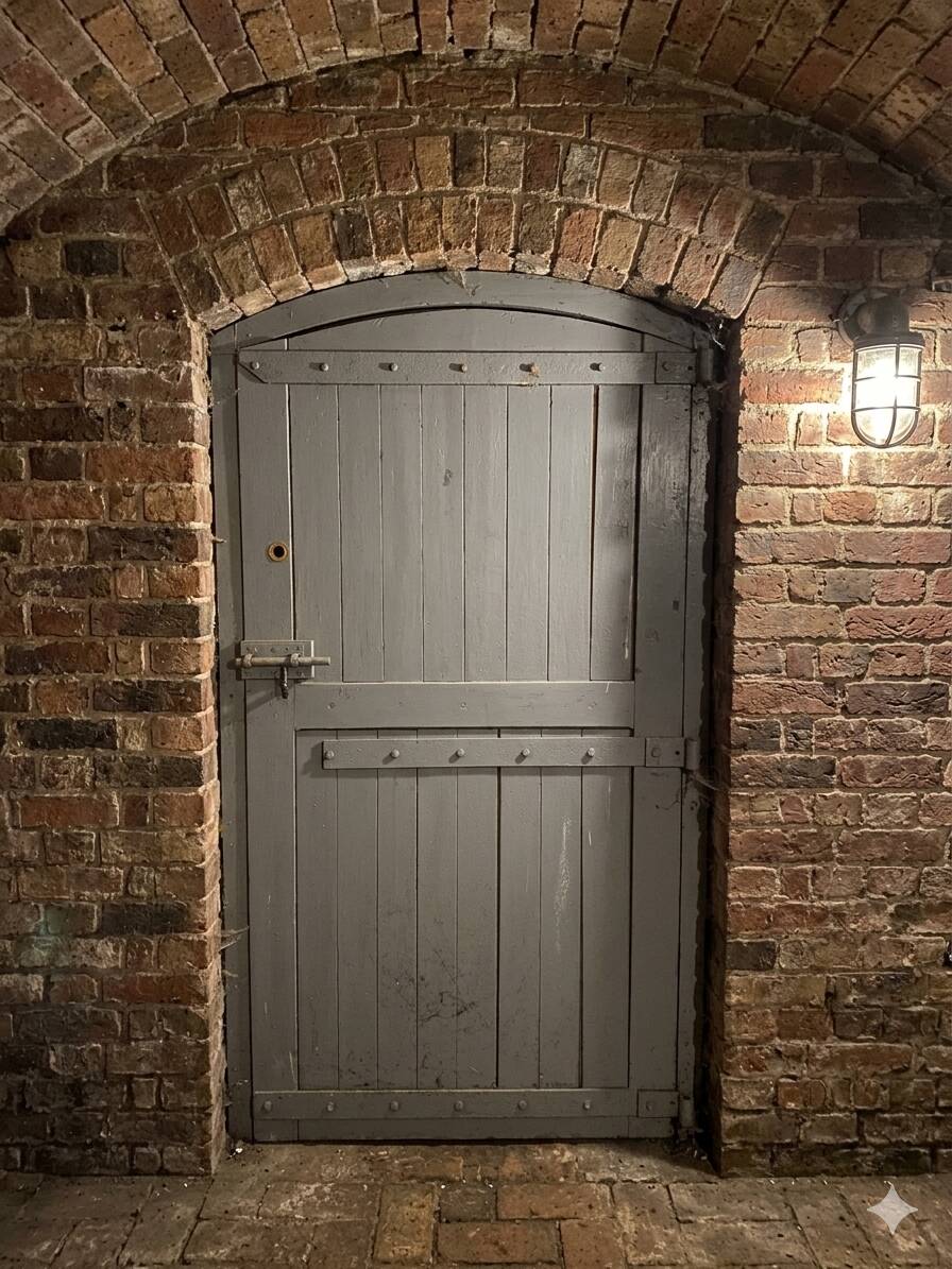 Solid oak door from the 19th century.