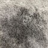Shaved gray sheepskin pouf