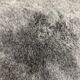 Shaved gray sheepskin pouf