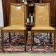 Set of 4 G-Plan chairs in teak and faux leather from the 1970s.