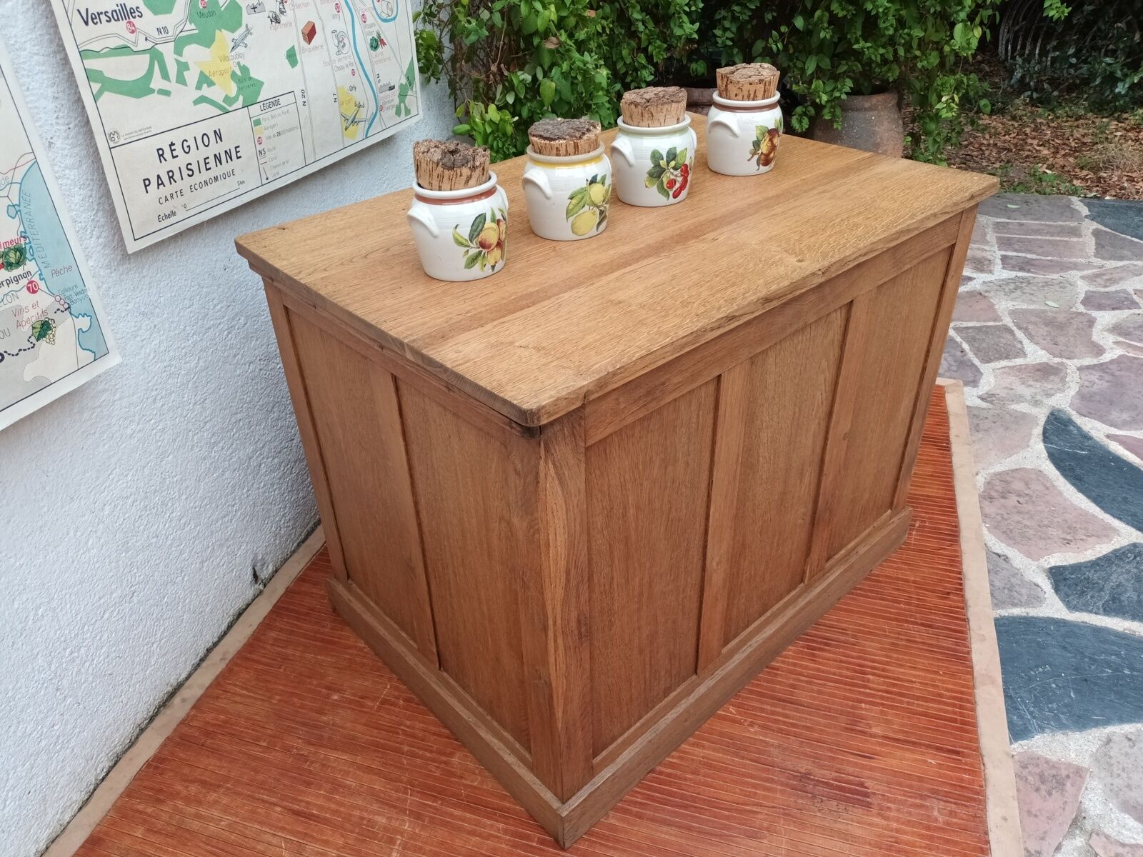 Solid oak desk counter