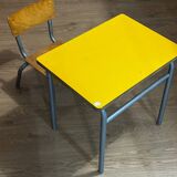 Vintage early childhood school table and chair.