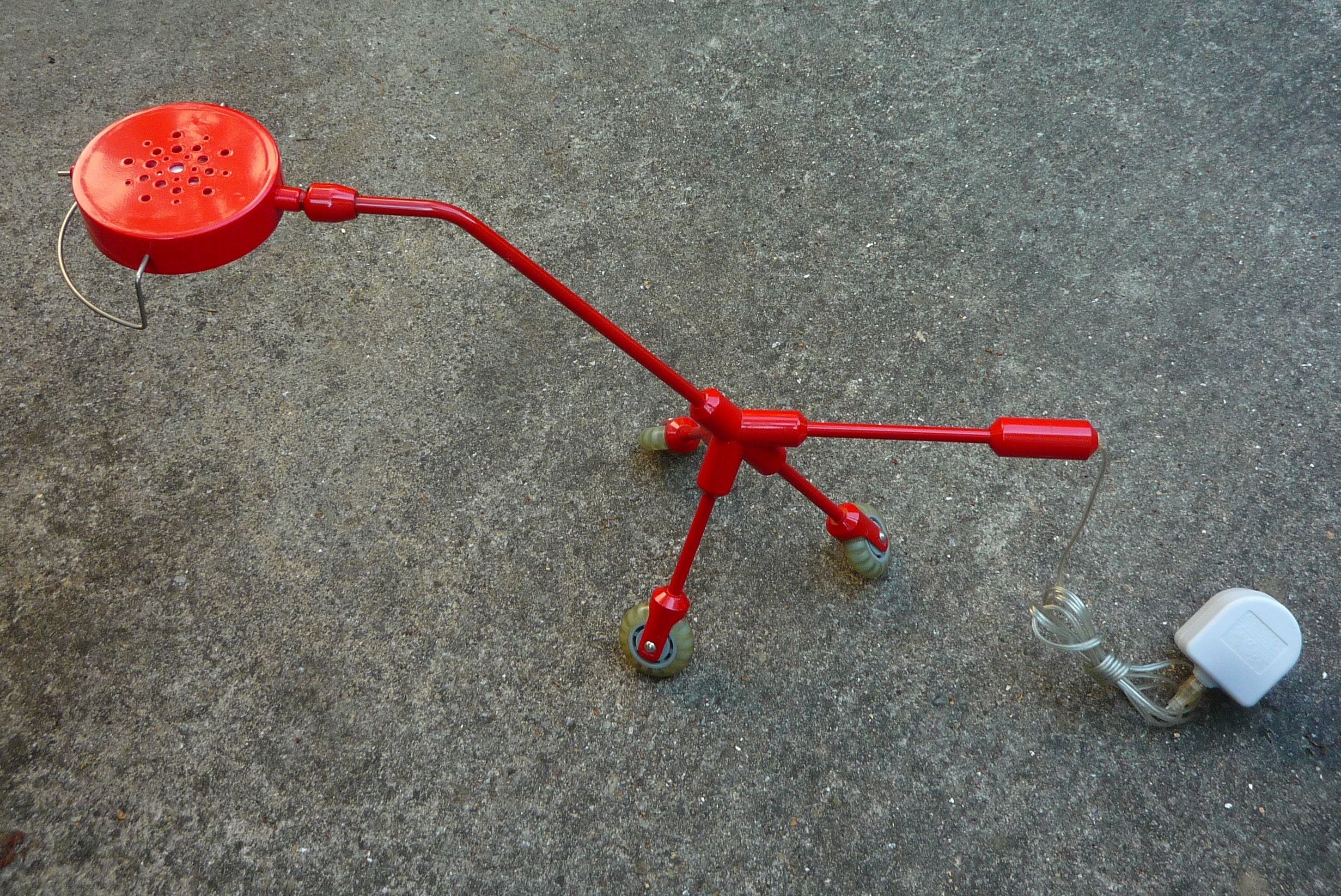 Tripod lamp with wheels Harry Allen model Kila Lamp for Ikea, 2001