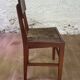 Set of 6 wooden and braided rope chairs