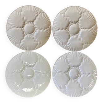 4 porcelain oyster plates Bareuther Bavaria