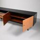 Buffet noir et marron des années 1950, style mid-century