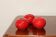 Trio of ceramic candleholders