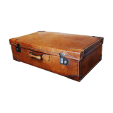 Antique XXL leather suitcase