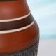 Vintage handmade ceramic vase, terracotta and oil.