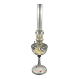 Old kerosene lamp Cut crystal and Art Nouveau patinated spelter foot 57 cm