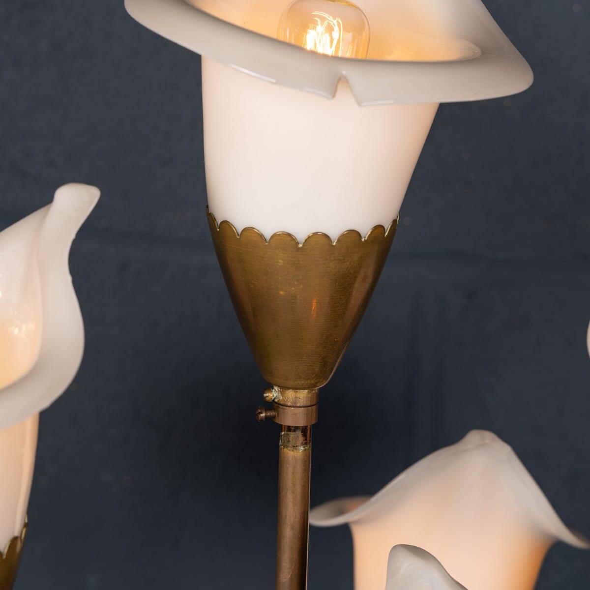 VINTAGE 20thC ITALIAN CALLA FLOOR LAMP BY ANGELO LELLI FOR ARREDOLUCE c1960