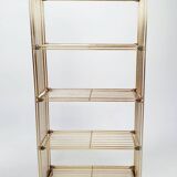 Modular gold metal wire shelf