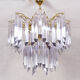 Mid century italian modern triedri murano glass venini chandelier