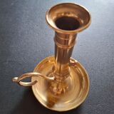 Vintage candlestick in solid bronze