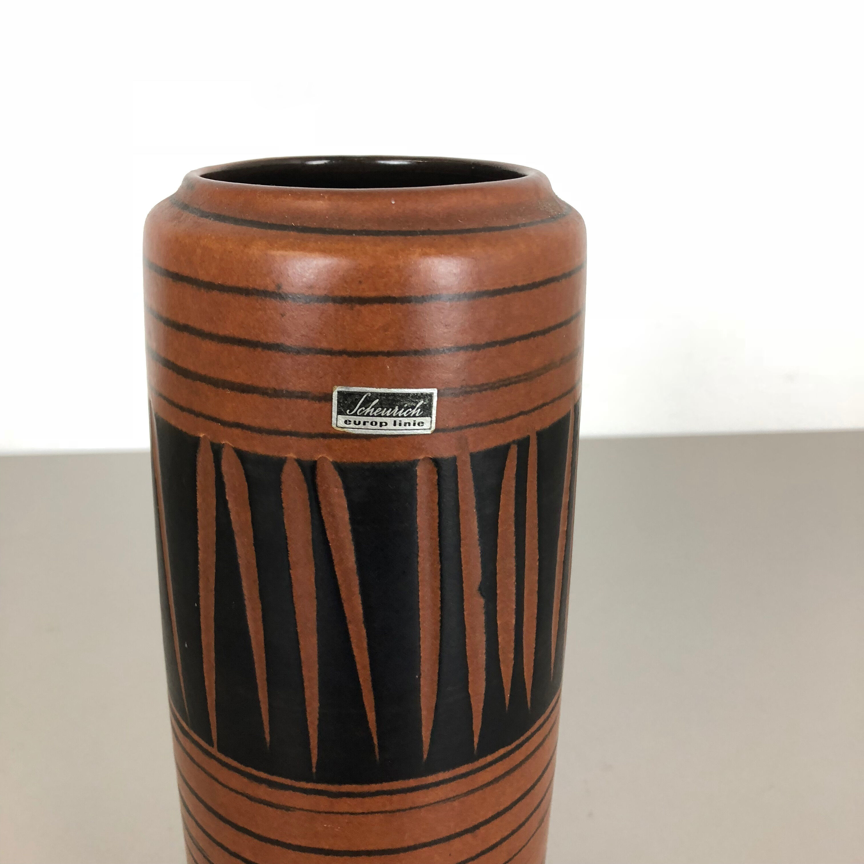 Pottery Fat Lava vase made by Scheurich, Germany, 1970s