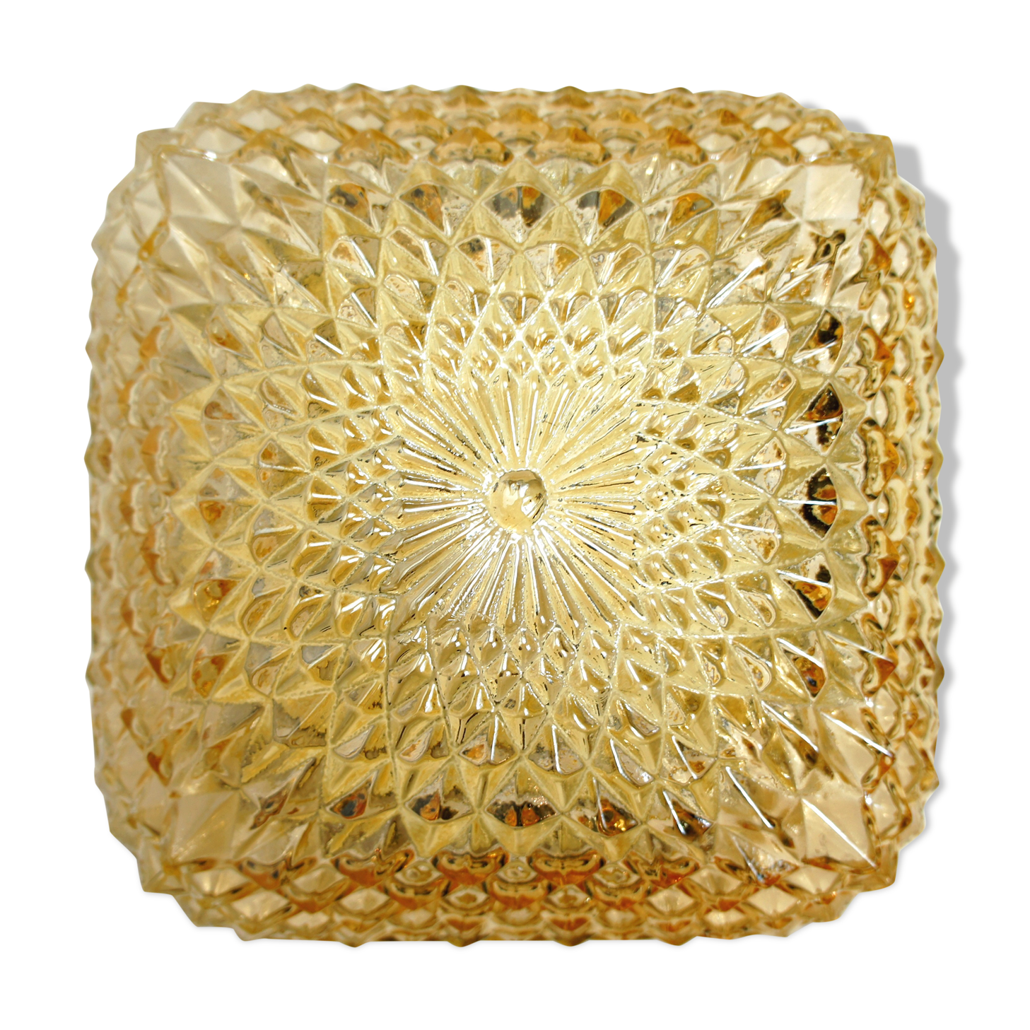 Ceiling lamp "Diamonds" iridescent molded glass