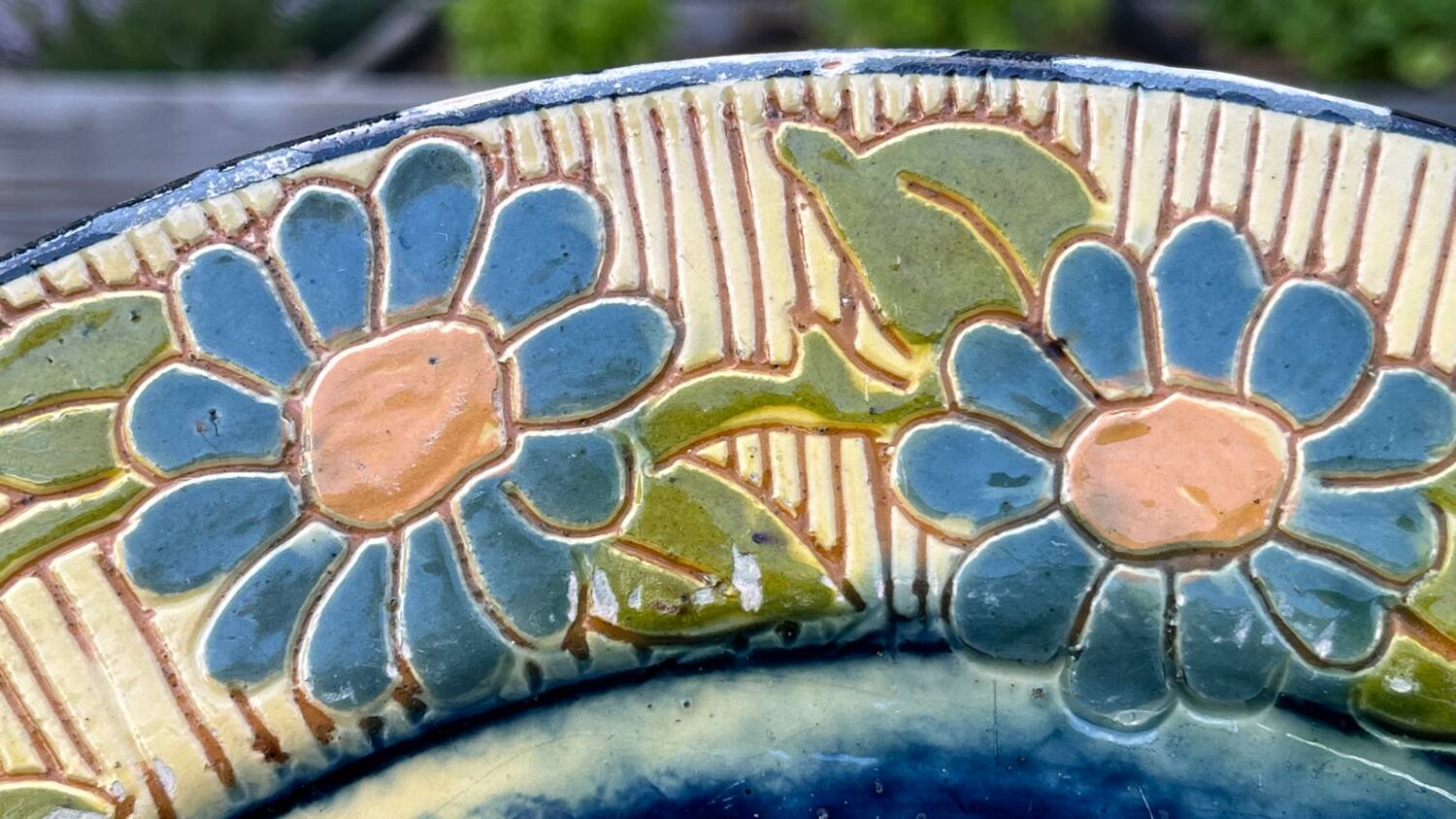 Assiette  poterie  vernissée A.Tripp 1943