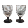 Paire de verres Murano soufflés à la bouche 1950