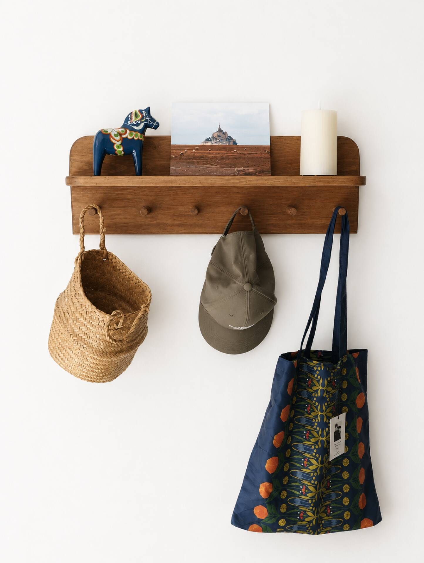 Handcrafted wall coat rack