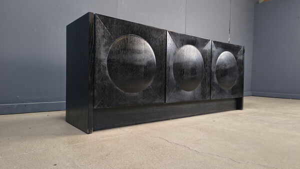 Buffet brutaliste noir, années 1970