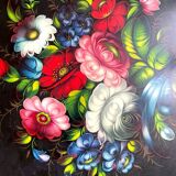 Jostovo hand-painted metal serving tray