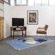 Fauteuil, années 1960, structure en métal chromé, accoudoirs en teck