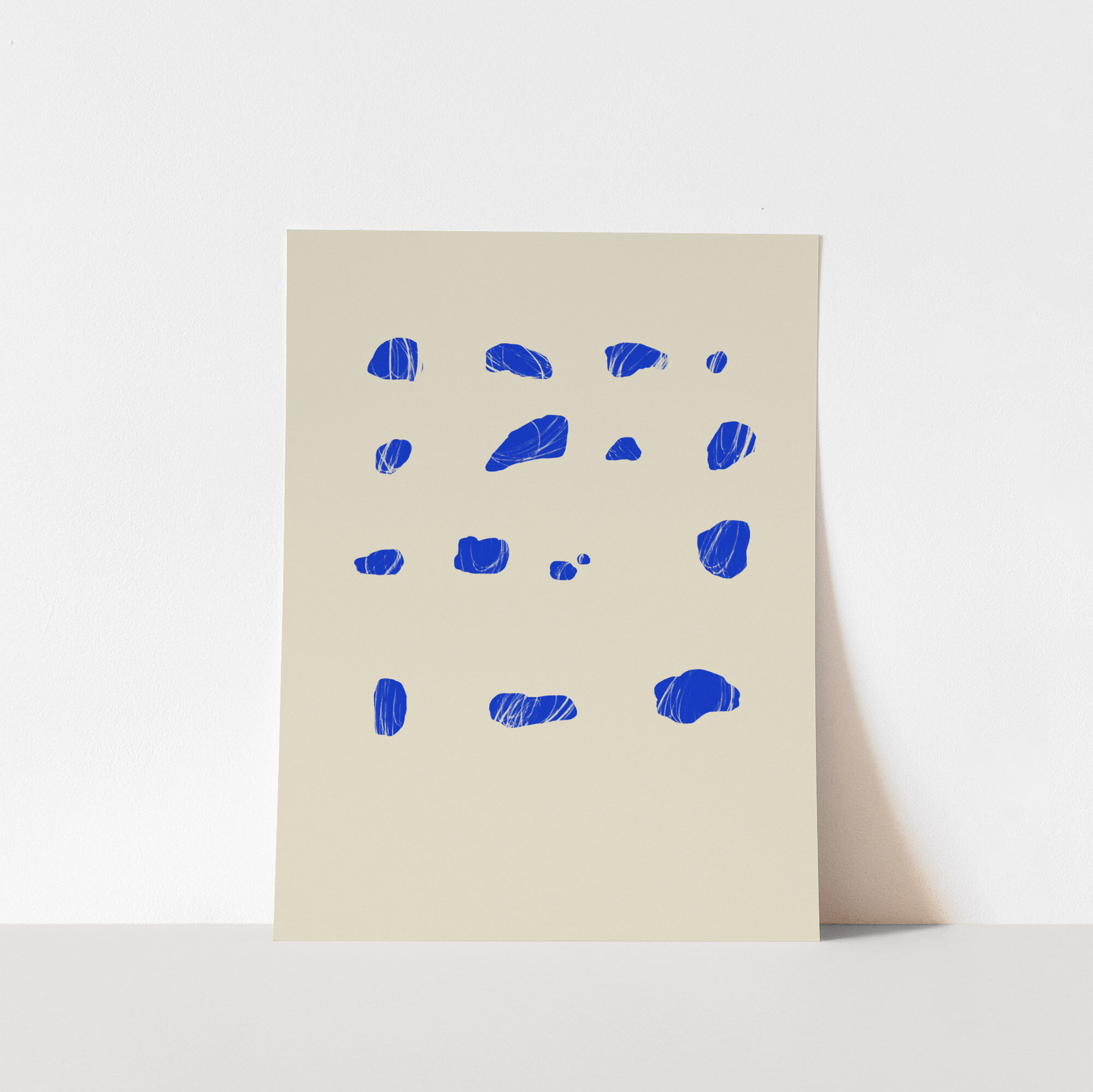 Impression giclée abstraite bleue, 50x70cm