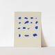 Impression giclée abstraite bleue, 50x70cm