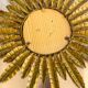 Midcentury modern sunburst wall mirror – gilt metal, France 1960s