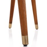 Small decorative bench in solid wood and brass