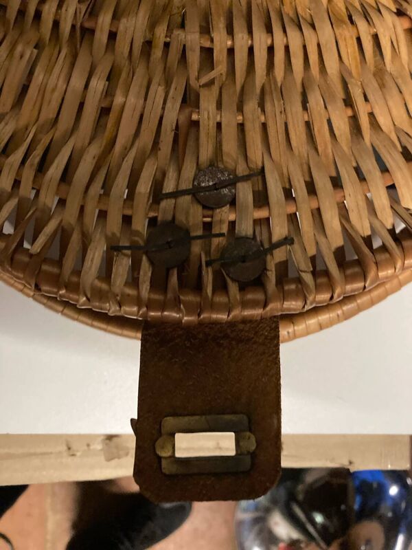 Panier de courses en osier vintage 70’S