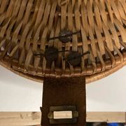 Vintage 70s wicker shopping basket