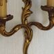 Vintage French Bronze Double Wall Sconces with Acanthus Leaf Detail 5706