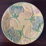 Set de 6 assiettes en barbotine vers 1930