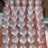 Set of 40 Daum France crystal glasses, Orval model